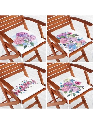Rem Home Rengirenk Dekoratif Sandalye Minderi Modern 40 x 40 cm Mutfak Balkon Oturma Minderi