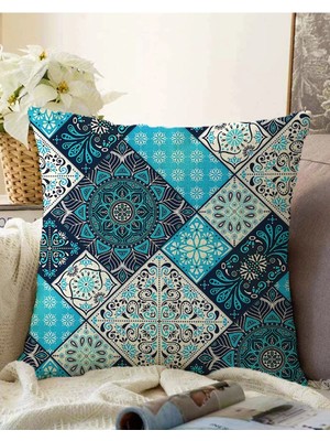 Rem Home Rengirenk Dekoratif Kırlent Kılıfı Geometrik 43 x 43 cm Salon Koltuk Kanepe Yastık Kılıfı