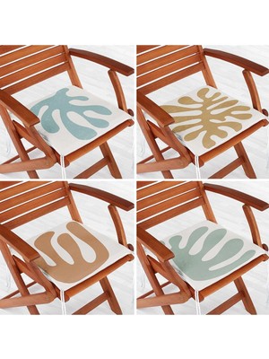 Rem Home Rengirenk Dekoratif Sandalye Minderi Modern 40 x 40 cm Mutfak Balkon Oturma Minderi