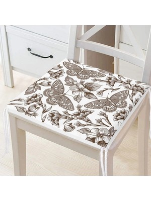 Rem Home Rengirenk Dekoratif Sandalye Minderi Modern 40 x 40 cm Mutfak Balkon Oturma Minderi