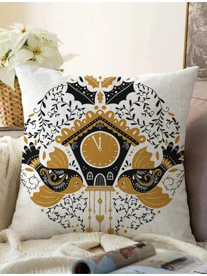 Rem Home Rengirenk Dekoratif Kırlent Kılıfı 43 x 43 cm Salon Koltuk Kanepe Yastık Kılıfı