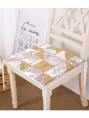 Rem Home Rengirenk Dekoratif Sandalye Minderi Modern 40 x 40 cm Mutfak Balkon Oturma Minderi