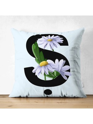 Rem Home Rengirenk Dekoratif Kırlent Kılıfı Siyah Modern 43 x 43 cm Salon Koltuk Kanepe Yastık Kılıfı