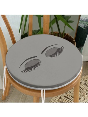 Rem Home Rengirenk Dekoratif Sandalye Minderi Modern Yuvarlak 40 x 40 cm Mutfak Balkon Oturma Minderi