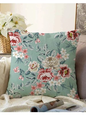 Rem Home Rengirenk Dekoratif Kırlent Kılıfı Modern 43 x 43 cm Salon Koltuk Kanepe Yastık Kılıfı