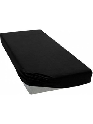 Tek Kişilik 100X200 Lastikli Penye Çarşaf (Siyah / 100 x 200)