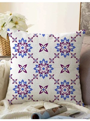 Rem Home Rengirenk Dekoratif Kırlent Kılıfı 43 x 43 cm Salon Koltuk Kanepe Yastık Kılıfı