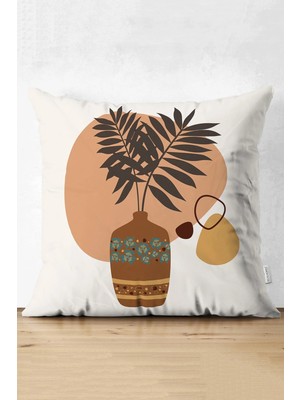 Rem Home Rengirenk Dekoratif Kırlent Kılıfı Sarı Modern 43 x 43 cm Salon Koltuk Kanepe Yastık Kılıfı