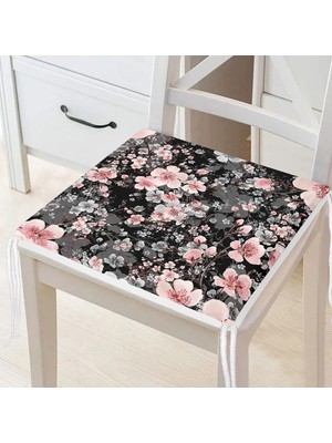 Rem Home Rengirenk Dekoratif Sandalye Minderi Sarı Modern 40 x 40 cm Mutfak Balkon Oturma Minderi