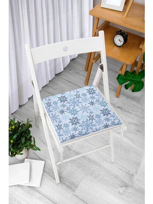 Rem Home Rengirenk Dekoratif Sandalye Minderi Sarı Modern 40 x 40 cm Mutfak Balkon Oturma Minderi