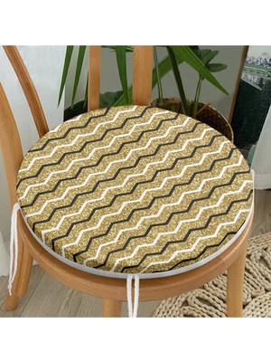 Rem Home Rengirenk Dekoratif Sandalye Minderi Modern Yuvarlak 40 x 40 cm Mutfak Balkon Oturma Minderi