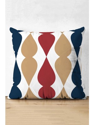 Rem Home Rengirenk Dekoratif Kırlent Kılıfı Sarı 43 x 43 cm Salon Koltuk Kanepe Yastık Kılıfı