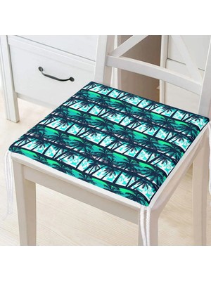 Rem Home Rengirenk Dekoratif Sandalye Minderi Modern 40 x 40 cm Mutfak Balkon Oturma Minderi