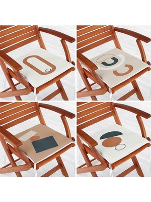 Rem Home Rengirenk Dekoratif Sandalye Minderi Modern 40 x 40 cm Mutfak Balkon Oturma Minderi