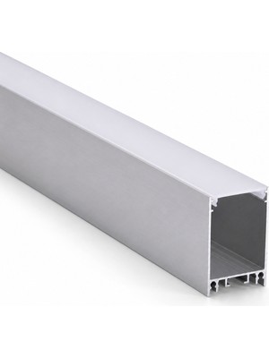 Ledarmy LED Kanal Alüminyum Profil Sarkıt Armatür 1 Metre Askılı Kasa 2184ÇT Pleksi Cam Kapaklı LED Işıklandırma Profil