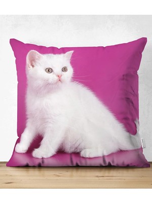 Rem Home Rengirenk Dekoratif Kırlent Kılıfı Modern 43 x 43 cm Salon Koltuk Kanepe Yastık Kılıfı
