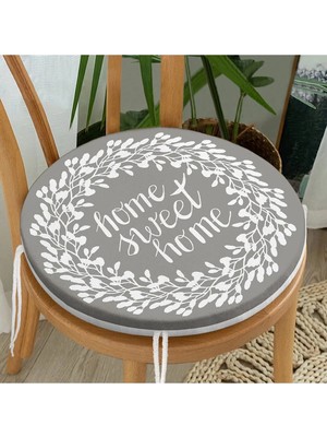 Rem Home Rengirenk Dekoratif Sandalye Minderi Yuvarlak 40 x 40 cm Mutfak Balkon Oturma Minderi
