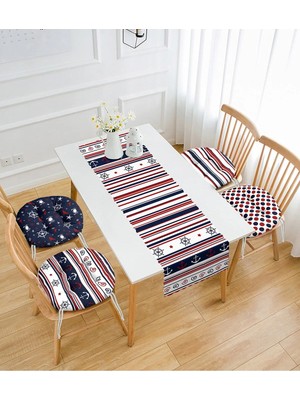 Rem Home Rengirenk Dekoratif Sandalye Minderi Bordo Yuvarlak 45 x 140 cm Mutfak Balkon Oturma Minderi