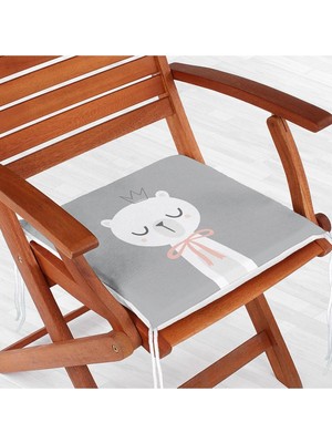Rem Home Rengirenk Dekoratif Sandalye Minderi Gri Modern 40 x 40 cm Mutfak Balkon Oturma Minderi