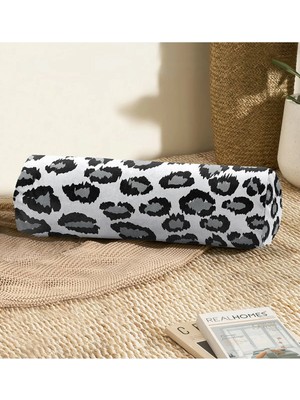 Rem Home Rengirenk Dekoratif Kırlent Kılıfı Gri Geometrik 60 x 20 cm Salon Koltuk Kanepe Yastık Kılıfı