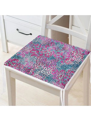 Rem Home Rengirenk Dekoratif Sandalye Minderi Sarı Modern 40 x 40 cm Mutfak Balkon Oturma Minderi