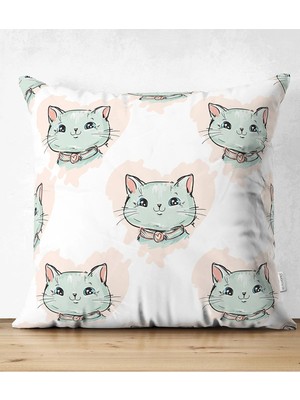 Rem Home Rengirenk Dekoratif Kırlent Kılıfı Modern 43 x 43 cm Salon Koltuk Kanepe Yastık Kılıfı