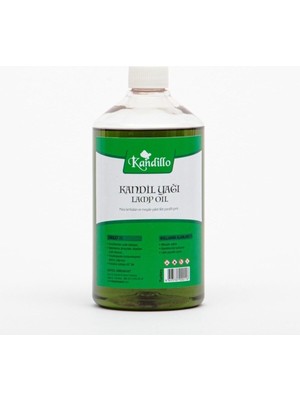 Kandillo Yeşil Kandil Yağı Kokusuz Dumansız Iç Mekan (1 Lt) Bambu Meşale Yakıtı