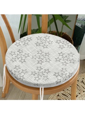 Rem Home Rengirenk Dekoratif Sandalye Minderi Modern Yuvarlak 40 x 40 cm Mutfak Balkon Oturma Minderi