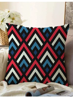 Rem Home Rengirenk Dekoratif Kırlent Kılıfı Modern 43 x 43 cm Salon Koltuk Kanepe Yastık Kılıfı