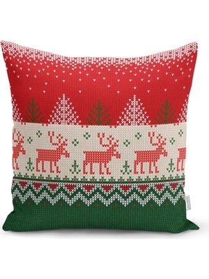 Rem Home Rengirenk Dekoratif Kırlent Kılıfı Sarı 43 x 43 cm Salon Koltuk Kanepe Yastık Kılıfı