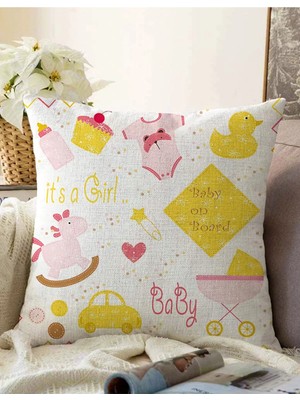 Rem Home Rengirenk Dekoratif Kırlent Kılıfı 43 x 43 cm Salon Koltuk Kanepe Yastık Kılıfı