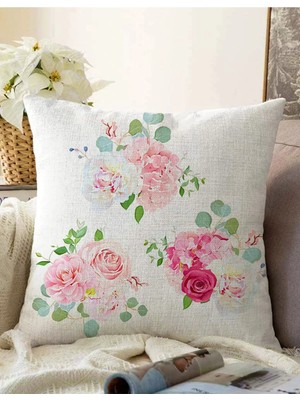 Rem Home Rengirenk Dekoratif Kırlent Kılıfı 43 x 43 cm Salon Koltuk Kanepe Yastık Kılıfı