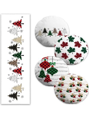 Rem Home Rengirenk Dekoratif Kırlent Kılıfı Sarı Ekose 45 x 140 cm Salon Koltuk Kanepe Yastık Kılıfı