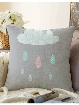 Rem Home Rengirenk Dekoratif Kırlent Kılıfı Sarı 43 x 43 cm Salon Koltuk Kanepe Yastık Kılıfı