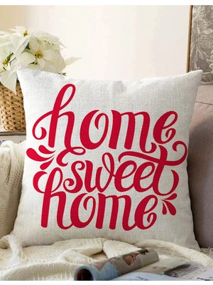 Rem Home Rengirenk Dekoratif Kırlent Kılıfı Kırmızı Modern 43 x 43 cm Salon Koltuk Kanepe Yastık Kılıfı