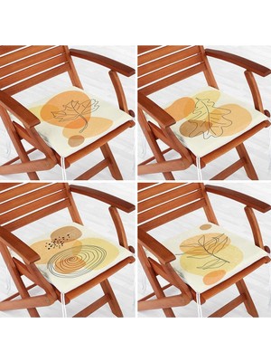 Rem Home Rengirenk Dekoratif Sandalye Minderi Modern 40 x 40 cm Mutfak Balkon Oturma Minderi