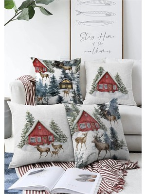 Rem Home Rengirenk Dekoratif Kırlent Kılıfı Sarı Modern 43 x 43 cm Salon Koltuk Kanepe Yastık Kılıfı