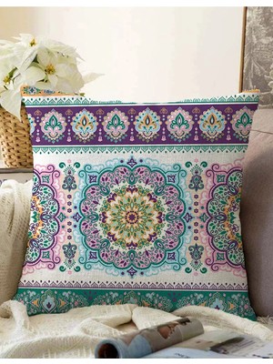 Rem Home Rengirenk Dekoratif Kırlent Kılıfı Modern 43 x 43 cm Salon Koltuk Kanepe Yastık Kılıfı