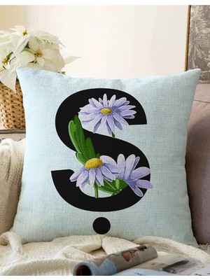 Rem Home Rengirenk Dekoratif Kırlent Kılıfı Siyah 43 x 43 cm Salon Koltuk Kanepe Yastık Kılıfı