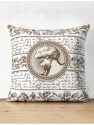 Rem Home Rengirenk Dekoratif Kırlent Kılıfı Modern 43 x 43 cm Salon Koltuk Kanepe Yastık Kılıfı