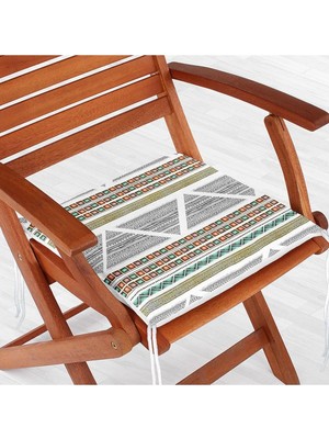 Rem Home Rengirenk Dekoratif Sandalye Minderi Sarı Modern 40 x 40 cm Mutfak Balkon Oturma Minderi