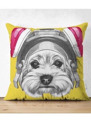 Rem Home Rengirenk Dekoratif Kırlent Kılıfı Modern 43 x 43 cm Salon Koltuk Kanepe Yastık Kılıfı