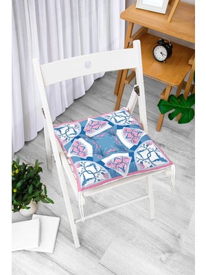 Rem Home Rengirenk Dekoratif Sandalye Minderi Modern 40 x 40 cm Mutfak Balkon Oturma Minderi