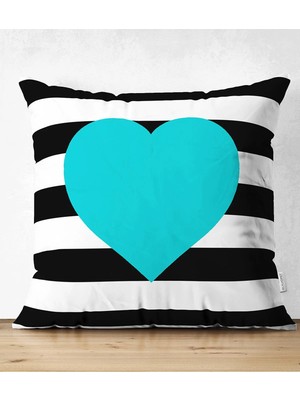 Rem Home Rengirenk Dekoratif Kırlent Kılıfı Modern 43 x 43 cm Salon Koltuk Kanepe Yastık Kılıfı