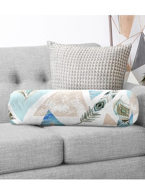 Rem Home Rengirenk Dekoratif Kırlent Kılıfı Geometrik 60 x 20 cm Salon Koltuk Kanepe Yastık Kılıfı