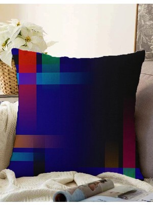 Rem Home Rengirenk Dekoratif Kırlent Kılıfı Sarı Modern 43 x 43 cm Salon Koltuk Kanepe Yastık Kılıfı