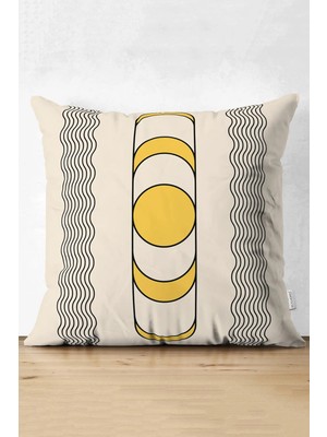 Rem Home Rengirenk Dekoratif Kırlent Kılıfı Krem 43 x 43 cm Salon Koltuk Kanepe Yastık Kılıfı