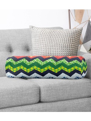Rem Home Rengirenk Dekoratif Kırlent Kılıfı Sarı Modern 60 x 20 cm Salon Koltuk Kanepe Yastık Kılıfı