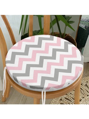Rem Home Rengirenk Dekoratif Sandalye Minderi Modern Yuvarlak 40 x 40 cm Mutfak Balkon Oturma Minderi