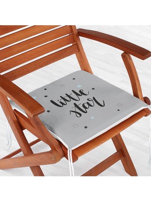 Rem Home Rengirenk Dekoratif Sandalye Minderi Gri Modern 40 x 40 cm Mutfak Balkon Oturma Minderi